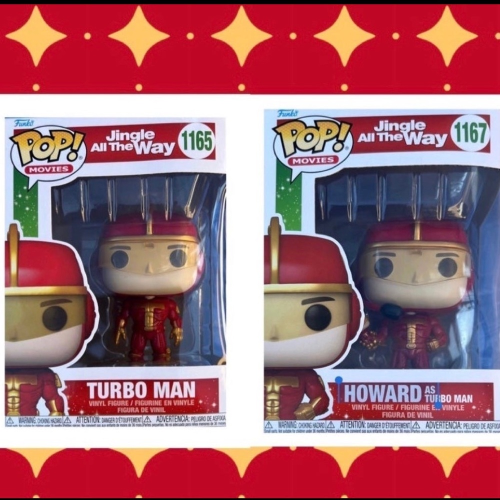 Jingle all the Way Funko Pop Brand New 1165 Turbo Man 1167 Howard as Turbo Man